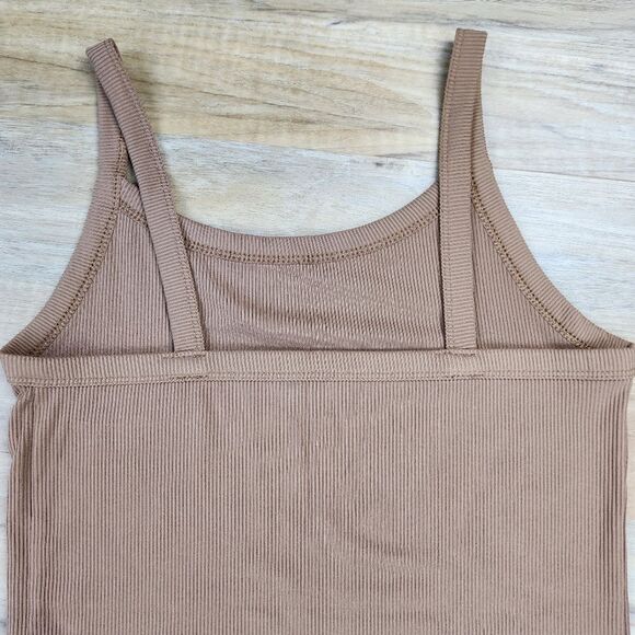 🩵NWT Tierra Brown Ribbed Scoop Neck Sleeveless Top Small - Picture 6 of 12